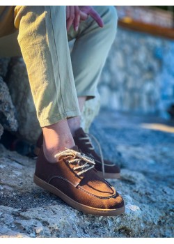 KB-X5 Kuback Kahve Süet Bağcıklı Günlük Erkek Ayakkabı