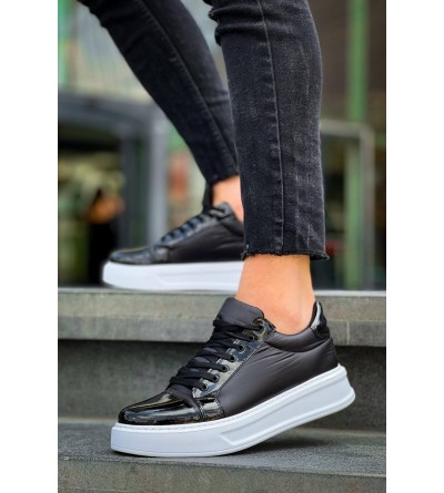 KB-X46 Kuback Siyah Rugan Bağcıklı  Günlük Erkek Ayakkabı