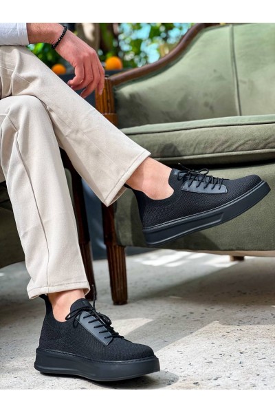 KB-116 Kuback Siyah Siyah Taban Bağcıklı Triko Günlük Erkek Ayakkabı KB-116 Kuback Siyah Siyah Taban Bağcıklı Triko Günlük Erkek Ayakkabı