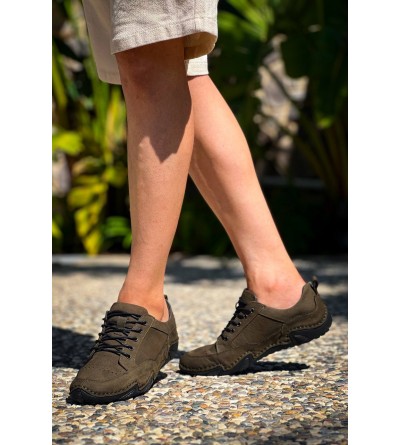 KBDX1 Kuback Haki Deri Günlük Erkek Ayakkabı