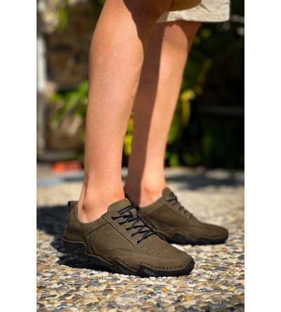 KBDX1 Kuback Haki Deri Günlük Erkek Ayakkabı