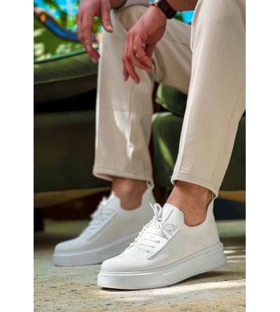 KB-116 Kuback Beyaz Bağcıklı Triko Günlük Erkek Ayakkabı