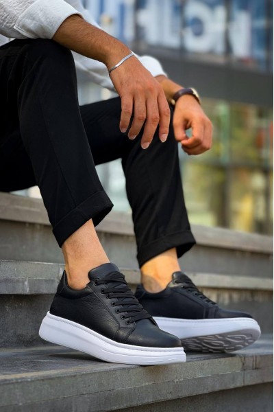 KB-DX46 Kuback Siyah Deri  Günlük Erkek Ayakkabı