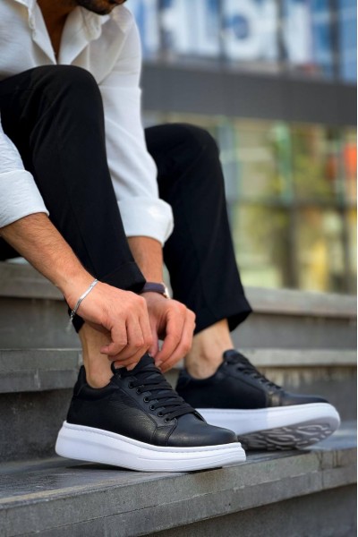 KB-DX46 Kuback Siyah Deri  Günlük Erkek Ayakkabı