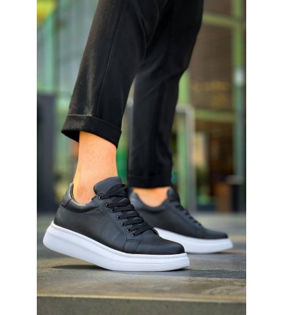 KB-DX46 Kuback Siyah Deri  Günlük Erkek Ayakkabı