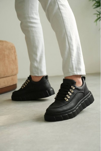 KB-X10 Kuback Kömür Cilt Yüksek Taban Günlük Spor Ayakkabı