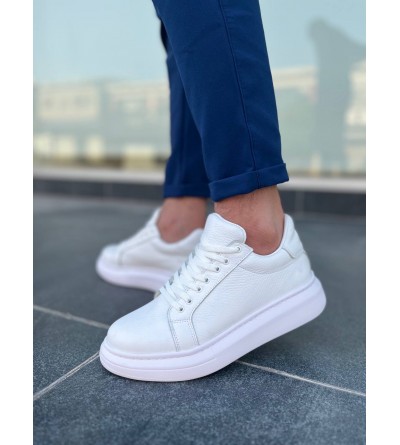 KB-DX46 Kuback Beyaz Deri Günlük Erkek Ayakkabı