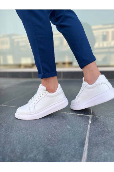 KB-DX46 Kuback Beyaz Deri Günlük Erkek Ayakkabı