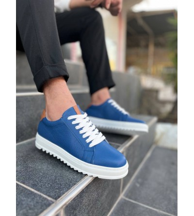 KB-DX2 Kuback Mavi Deri Günlük Erkek Ayakkabı