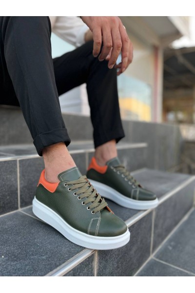 KB-DX3 Kuback Haki Deri Günlük Erkek Ayakkabı