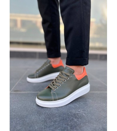 KB-DX3 Kuback Haki Deri Günlük Erkek Ayakkabı