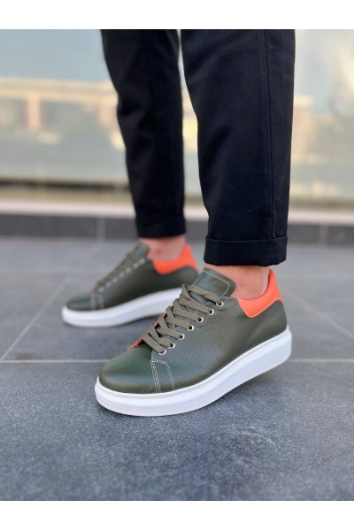 KB-DX3 Kuback Haki Deri Günlük Erkek Ayakkabı