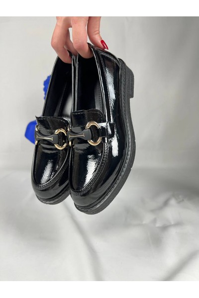 KB-801 Kuback Kömür Rugan Günlük Kadın Babet