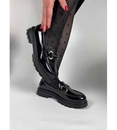 KB-ZN101 Kuback Kömür Rugan Günlük Kadın Babet