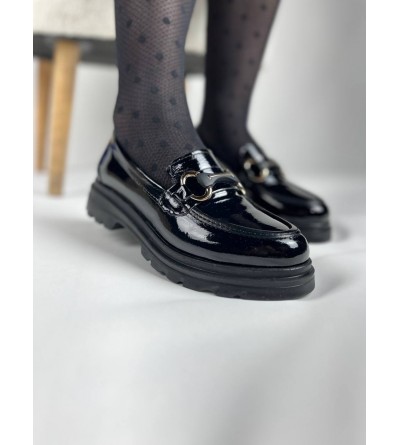 KB-ZN101 Kuback Kömür Rugan Günlük Kadın Babet