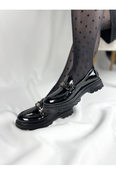 KB-ZN102 Kuback Kömür Rugan Günlük Kadın Babet KB-ZN102 Kuback Kömür Rugan Günlük Kadın Babet