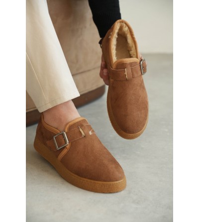 KB-KX1 Kuback Taba Kürklü Günlük Erkek Ayakkabı