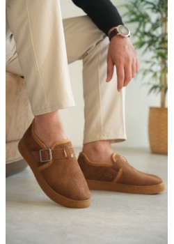 KB-KX1 Kuback Taba Kürklü Günlük Erkek Ayakkabı