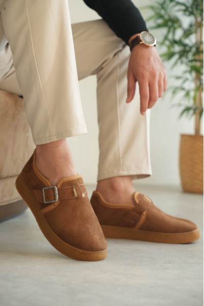 KB-KX1 Kuback Taba Kürklü Günlük Erkek Ayakkabı