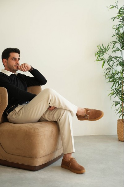 KB-KX1 Kuback Taba Kürklü Günlük Erkek Ayakkabı