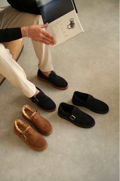 KB-KX1 Kuback Taba Kürklü Günlük Erkek Ayakkabı