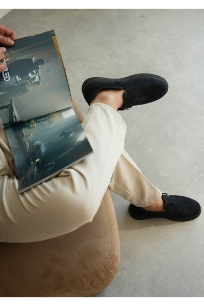 KB-KX1 Kuback Lacivert Kürklü Günlük Erkek Ayakkabı