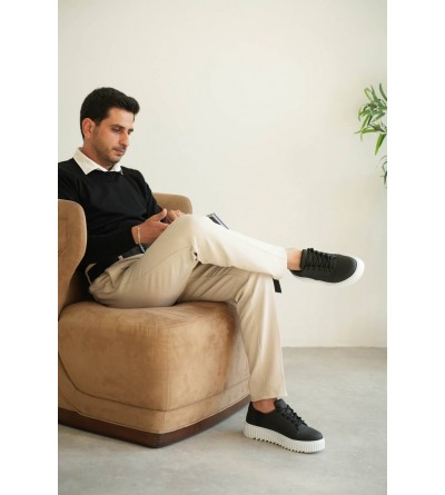 KB-X516 Kuback Siyah Cilt Günlük Erkek Ayakkabı