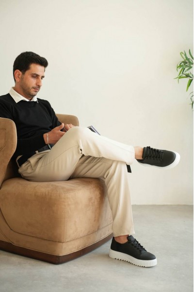 KB-X516 Kuback Siyah Cilt Günlük Erkek Ayakkabı KB-X516 Kuback Siyah Cilt Günlük Erkek Ayakkabı