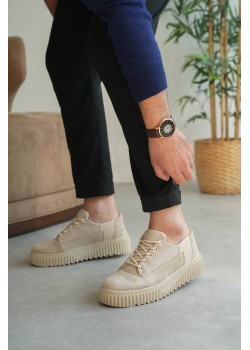 KB-X516 Kuback Bej Süet Günlük Erkek Ayakkabı