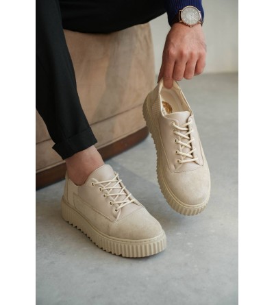 KB-X516 Kuback Bej Süet Günlük Erkek Ayakkabı