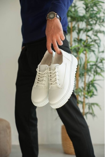 KB-X516 Kuback Beyaz Cilt Günlük Erkek Ayakkabı KB-X516 Kuback Beyaz Cilt Günlük Erkek Ayakkabı