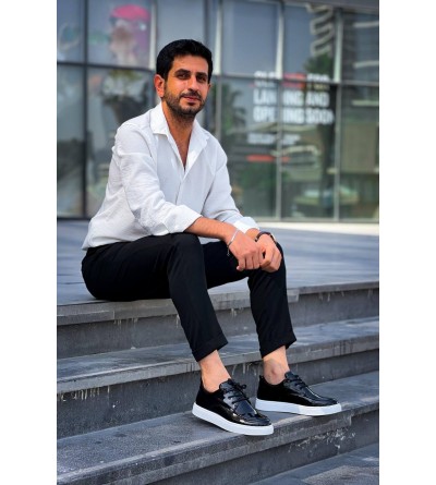 KB-X5 Kuback Siyah Rugan Günlük Erkek Ayakkabı