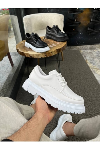 KB-X6 Kuback Beyaz Cilt Günlük Erkek Ayakkabı