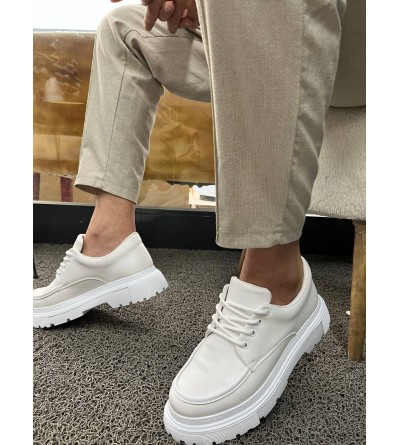 KB-X6 Kuback Beyaz Cilt Günlük Erkek Ayakkabı