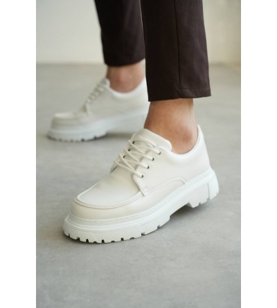 KB-X6 Kuback Beyaz Cilt Günlük Erkek Ayakkabı