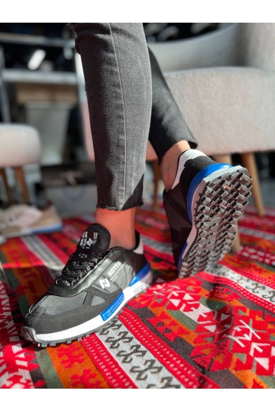 KB-N1 Kuback Siyah Mavi Detaylı Günlük Erkek Ayakkabı KB-N1 Kuback Siyah Mavi Detaylı Günlük Erkek Ayakkabı