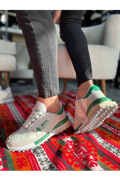 KB-N1 Kuback Beyaz Yeşil Detaylı Günlük Erkek Ayakkabı KB-N1 Kuback Beyaz Yeşil Detaylı Günlük Erkek Ayakkabı