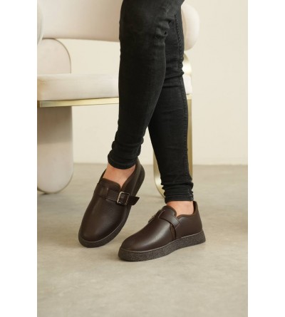 KB-KX1 Kuback Kahve Cilt Kürklü Günlük Erkek Ayakkabı