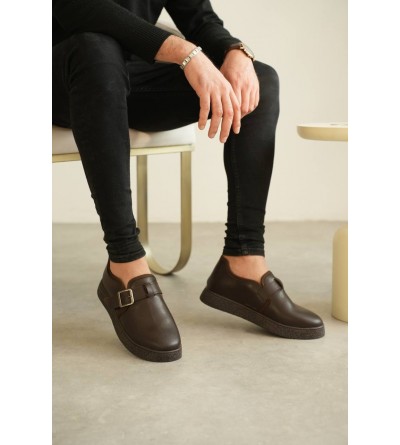 KB-KX1 Kuback Kahve Cilt Kürklü Günlük Erkek Ayakkabı