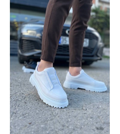 KB-703 Kuback Beyaz Lastikli Günlük Erkek Ayakkabı