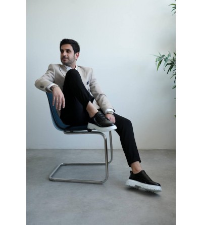 KB-703 Kuback Siyah Rugan Lastikli Günlük Erkek Ayakkabı KB-703 Kuback Siyah Rugan Lastikli Günlük Erkek Ayakkabı