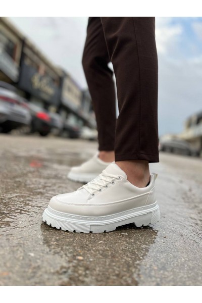 KB-702 Kuback Beyaz Cilt Günlük Erkek Ayakkabı