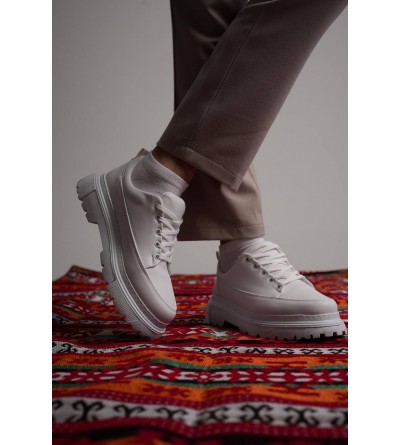 KB-702 Kuback Beyaz Cilt Günlük Erkek Ayakkabı