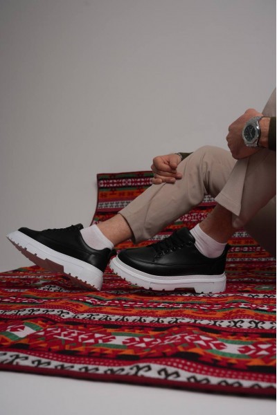 KB-702 Kuback Siyah Cilt Günlük Erkek Ayakkabı