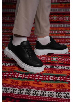 KB-702 Kuback Siyah Cilt Günlük Erkek Ayakkabı