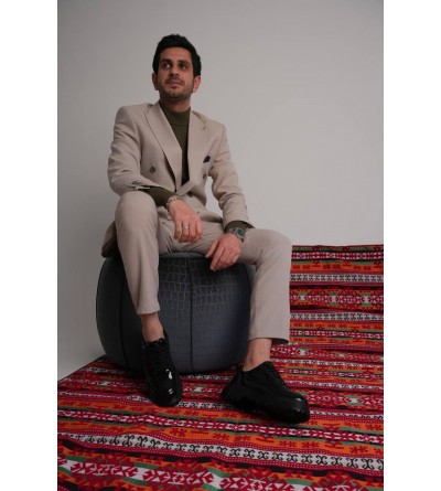 KB-702 Kuback Kömür Rugan Günlük Erkek Ayakkabı