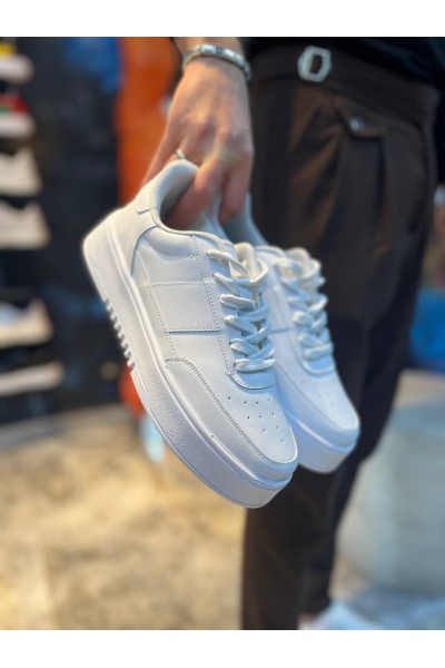 KB-N2 Kuback Beyaz Cilt Günlük Erkek Ayakkabı