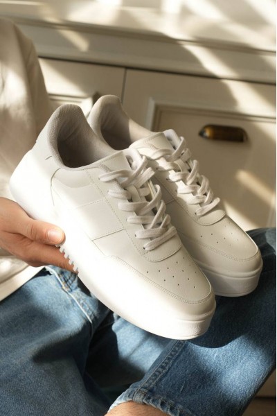 KB-N2 Kuback Beyaz Cilt Günlük Erkek Ayakkabı