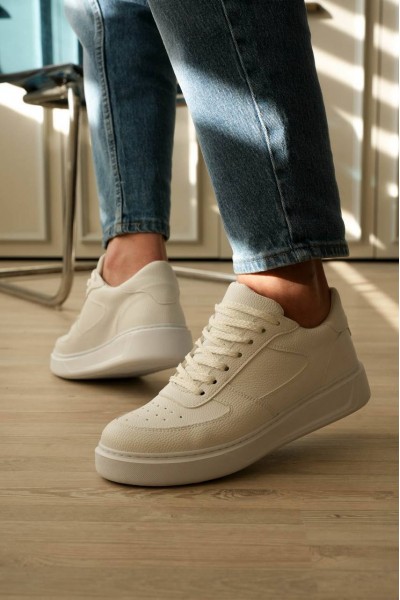 KB-X9 Kuback Beyaz Cilt Günlük Erkek Ayakkabı