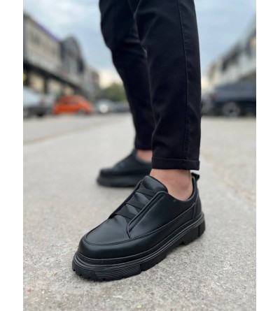 KB-703 Kuback Kömür Cilt Lastikli Günlük Erkek Ayakkabı